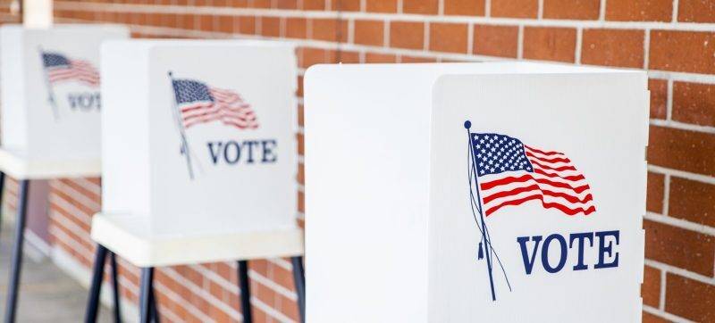 Voting Booths with no people